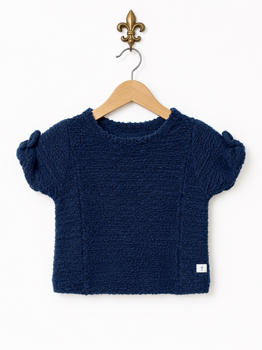 7 For all Mankind blue short sleeve Baby Girl Sweater 12M